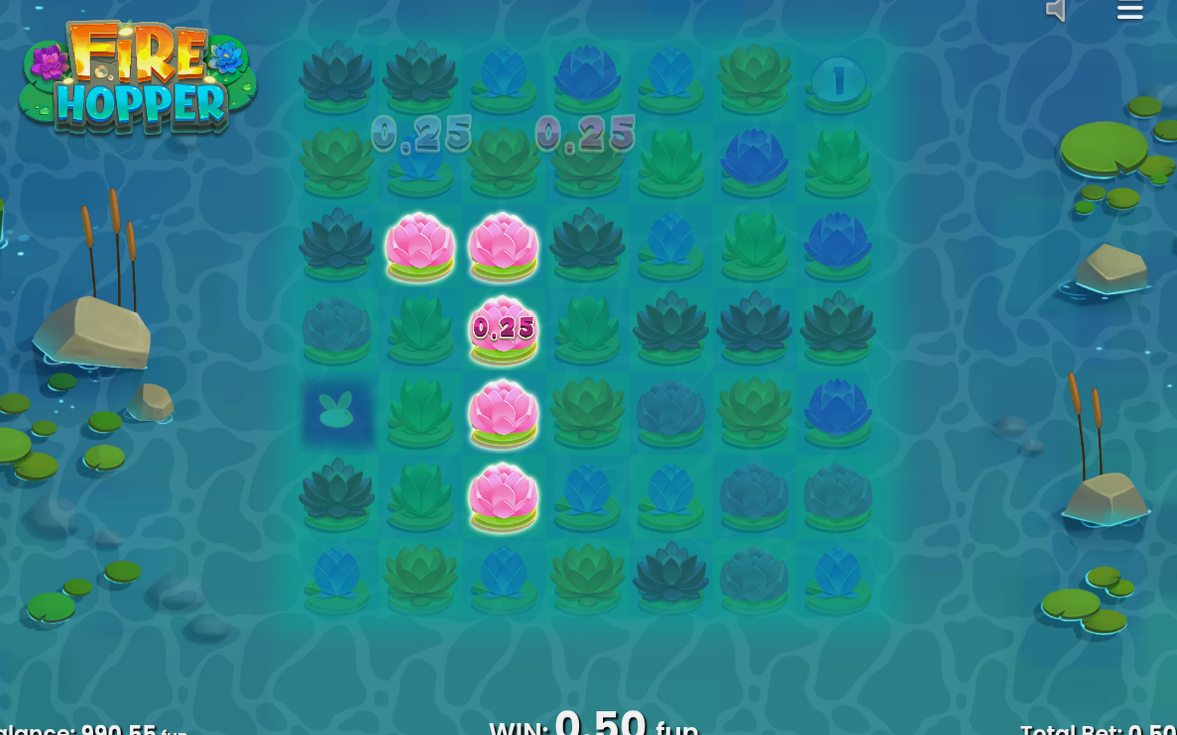 7x7 grid with a cluster of five or more symbols