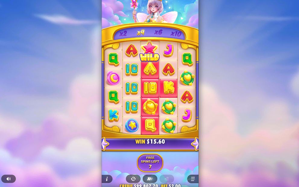 Free Spins round with reel 3 gold-marked