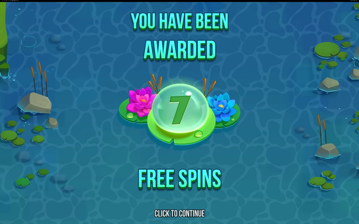 Free Games Feature with the Frog Symbol and its multiplier