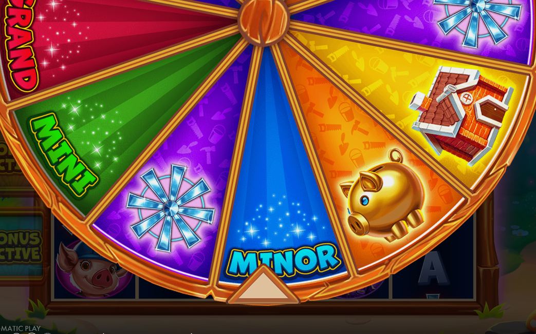 Three WHEEL BONUS symbols in the base game