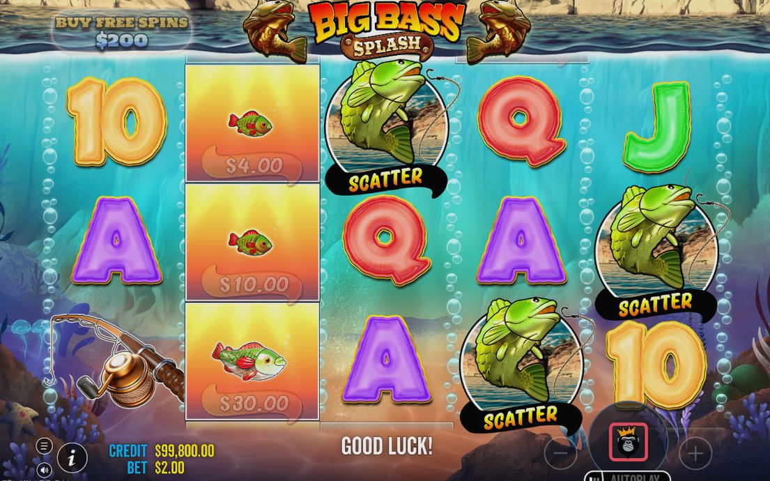 Free Spins with Fisherman WILD on every reel