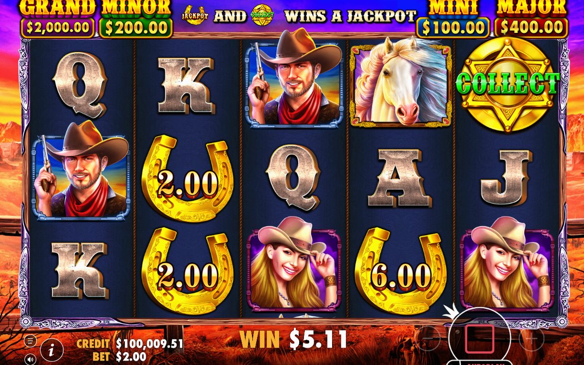 Jackpot Reveal Bonus: pick horseshoes to reveal jackpot symbols